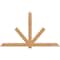Ekena Millwork Kennewick Timber Gable Bracket, Western Red Cedar, 96"W x 56"H x 1 1/2"D x 5 1/2"F, 14/12 Pitch GBW096X56X0206KEN00SWR - alternate 1